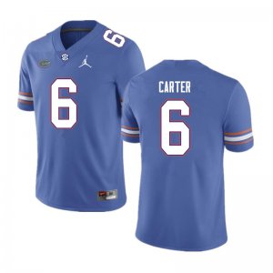 Men's Florida Gators #6 Zachary Carter NCAA Nike Royal Authentic Stitched College Football Jersey ZRB0262TP